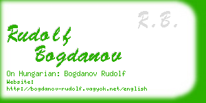 rudolf bogdanov business card